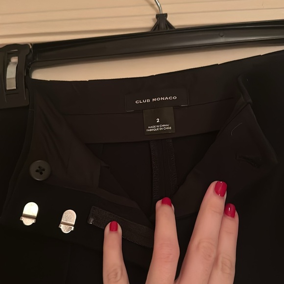 CLUB MONACO WIDE LEG BLACK TROUSERS - Picture 3 of 3